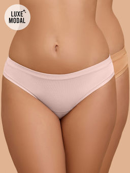 Nykd by Nykaa - Super Soft Luxe Modal Bikini Panty NYP382 PO2 Tan & Nude
