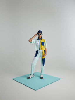 Muvazo - Womens Tetris Crop Polo T-Shirt