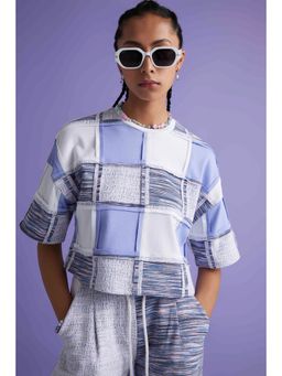 Muvazo - Womens Tetris Effect T-Shirt Blue