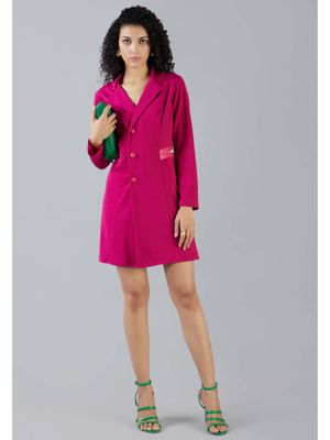 Blazer Mini Dress with Waist Detail - Pink main image 0