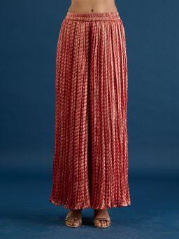 Gajra Gang - Rust Crush Tissue Palazzo Diwalicious