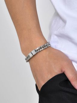 Peora - Stainless Steel Cuban Link Chain Bracelet Modern Wristwear Fashion Jewellery for Men