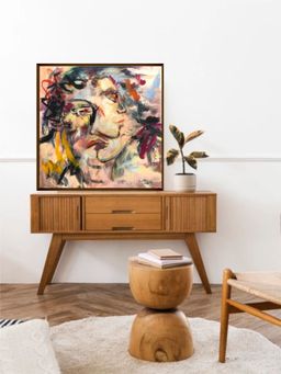 The Art House - Abstract Painting Multicolor (30X30 Inches)