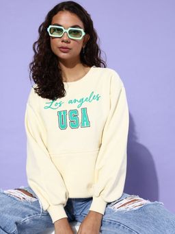 DILLINGER - White Printed Oversized Fit Sweatshirt