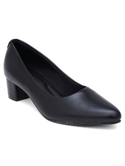SHUZ TOUCH - Solid Heel Bellerina Black