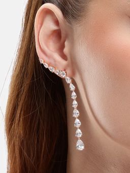 Nuyug - American Diamond Vine Grace Earcuff Earrings