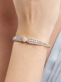 Nuyug - American Diamond Glowy Sphere Gold Bracelet