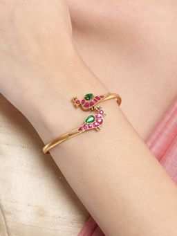 Nuyug - 22K Gold Plated Rangmayura Openable Bracelet