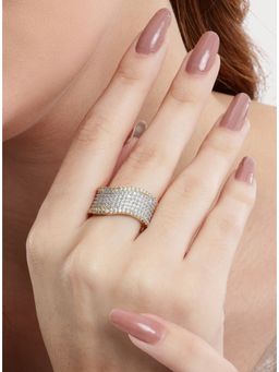 Nuyug - American Diamond Sovereign Shine Adjustable Ring