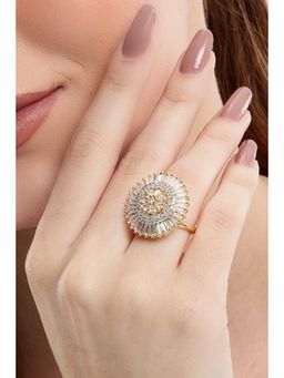 Nuyug - American Diamond Zyra Adjustable Ring