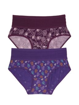Zivame - Rosaline Mid Waist Tummy Tucker Panty(Pack of 2)-Assorted (XL)