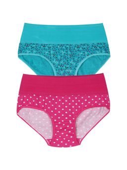 Zivame - Rosaline Mid Waist Tummy Tucker Panty(Pack of 2)-Assorted (XL)
