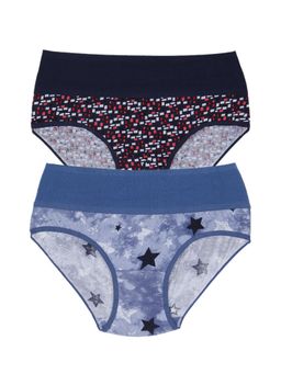 Zivame - Rosaline Mid Waist Tummy Tucker Panty(Pack of 2)-Assorted (XL)