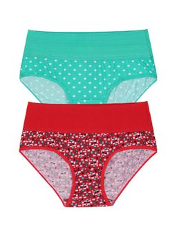 Zivame - Rosaline Mid Waist Tummy Tucker Panty(Pack of 2)-Assorted (XL)
