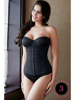 Zivame - Thermo Slim Lace Embellished Waist Cincher-Black