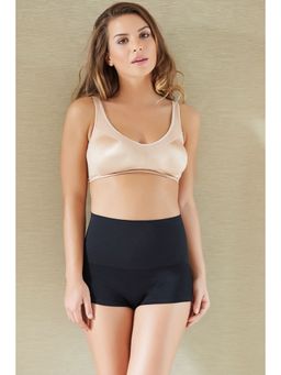 Zivame - 12 Hour Seamless Medium Compression High Waist Shaper Boyshorts-Black