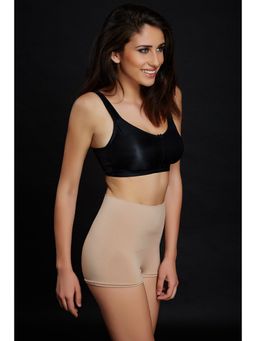 Zivame - 12 Hour Seamless Medium Compression High Waist Shaper Boyshorts-Skin