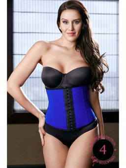 Zivame - Thermo Slim Body Sculpting Solid Colour Waist Cincher-Blue