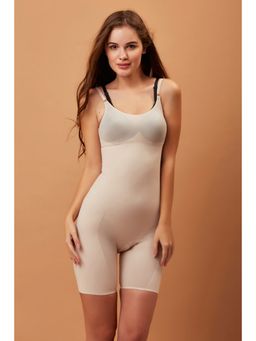 Zivame - Seamless Body Sculpting Butt Lifting Mid Thigh Flawless Shaping Bodysuit- Skin
