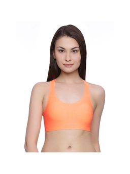Zivame - Rosaline Clean Finish Racerback Bralette with Removable Padding- Neon Orange