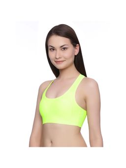 Zivame - Rosaline Clean Finish Racerback Bralette with Removable Padding- Neon Green