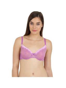 Zivame - Tropical Lace Double Layered Underwired Bra - Lavender