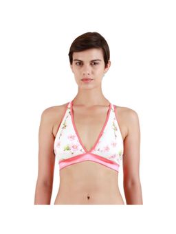 Zivame - Floral Blush Racerback Back Bralette - Coral N Print