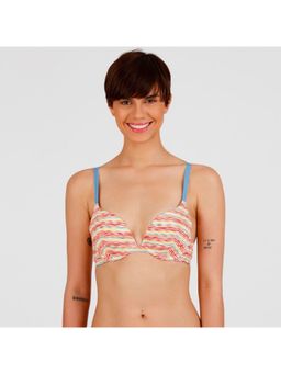Zivame - Whimsical Gentle Lift Wired Bra - Blue N Print