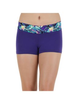 Zivame - All Lace Emblishment Mid Waist Boyshorts - Purple