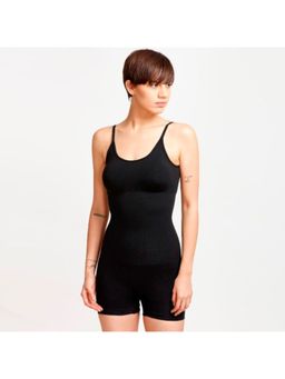 Zivame - Medium Control Mid-Thigh Bodysuit - Black