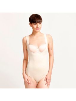 Zivame - Seamless No Leg Bodysuit - Nude