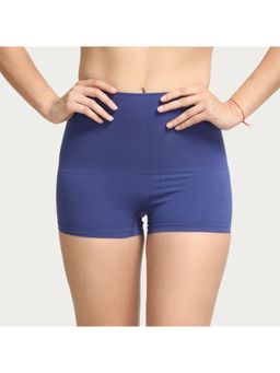 Zivame - Everyday Shaping Cotton Midwaist Seamless Boyshort Panty - Blue
