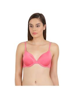 Zivame - Soft And Sheen Padded Underwired T-Shirt Bra - Pink