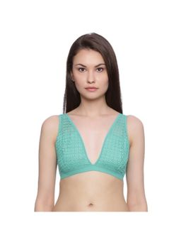 Zivame - Made-to-Layer Medallion Lace Double Layered Bralette - Blue
