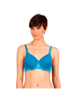 Zivame - Essentials Spacer Cup Satin Underband Underwired Bra - Teal