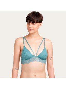 Zivame - All That Lace Strappy Bralette - Blue
