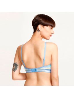 Zivame - Whimiscal Abstract Printed Underwired Cami Bra - Blue n Print