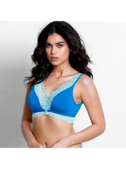 Zivame - Wirefree Pretty Back Bralette - Blue