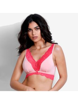 Zivame - Wirefree Pretty Back Bralette - Pink