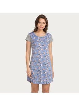 Zivame - Lazy Zebra Short Nighty - Lavender