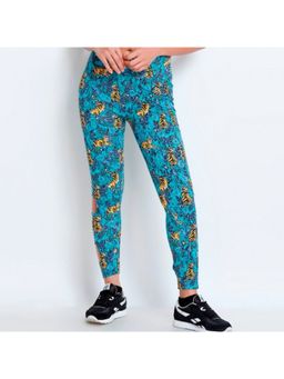 Zivame - West Vogue Printed Leggings - Blue & Print