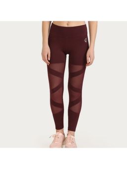 Zivame - Zelocity Luxe Training Skin Fit Legging - Maroon