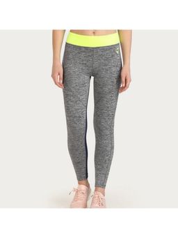 Zivame - Zelocity Neo Play Training Legging - Grey N Navy