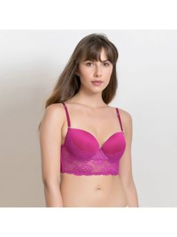 Zivame - Longline Moderate Lift Push Up Bra - Purple