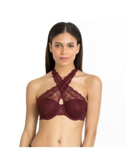 Zivame - Pretty Back Wired Bra - Maroon