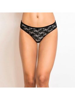 Zivame - Medium Rise Thong - Black