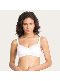 Zivame - Cotton Wirefree Cut N Sew Bra - White