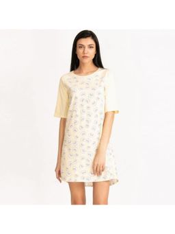 Zivame - Crazy Sheep Sleep Dress - Yellow N Print