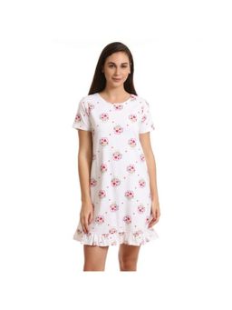 Zivame - Coffee Times Sleep Nighty - White N Print