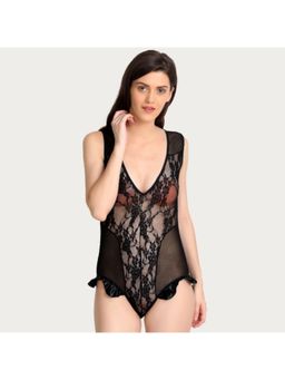Zivame - Lacy Teddy - Black